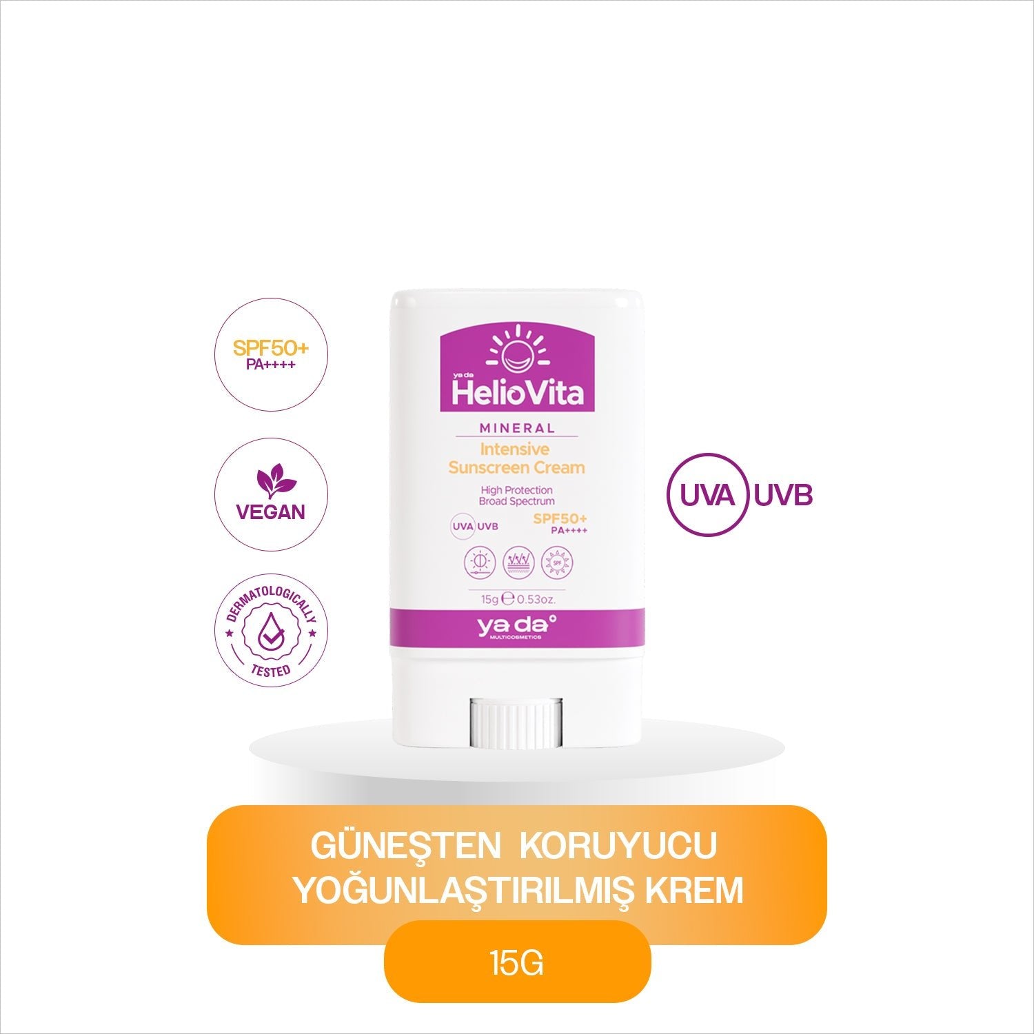 HelioVita %100 Mineral Güneşten Koruyucu Yoğunlaştırılmış Krem (15 g)