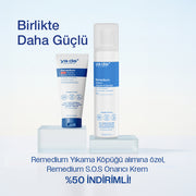 Remedium Onarıcı Yıkama Köpüğü & Remedium SOS Cilt Onarıcı ve Yatıştırıcı Cica+ Bakım Kremi