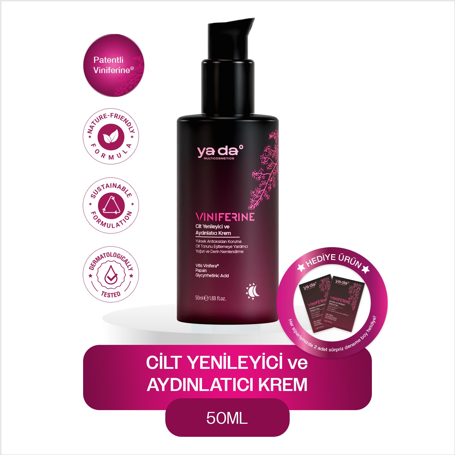 Viniferine Cilt Yenileyici ve Aydınlatıcı Krem/ Tüm cilt tipleri için uygun