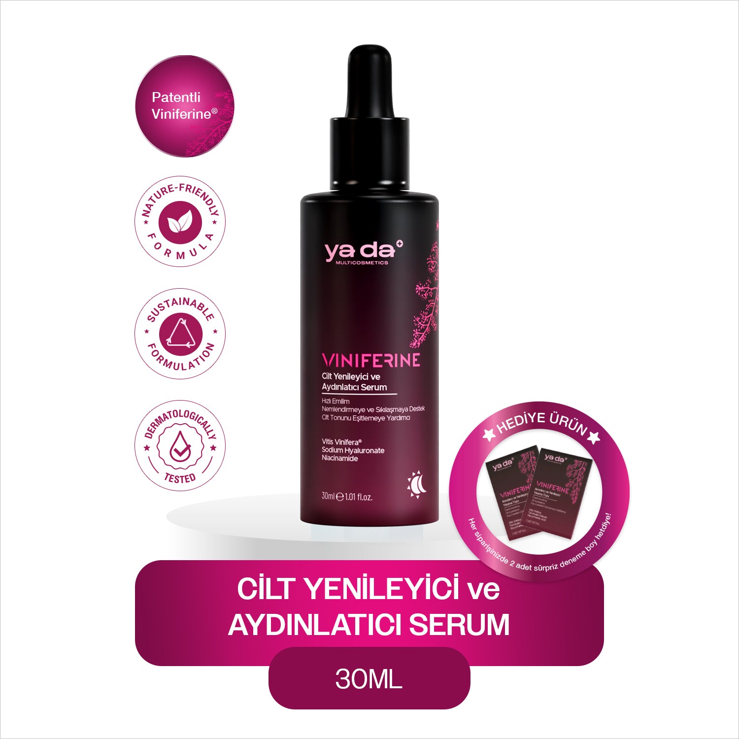 Viniferine Cilt Yenileyici ve Aydınlatıcı Serum Kuru ve Karma Ciltler için